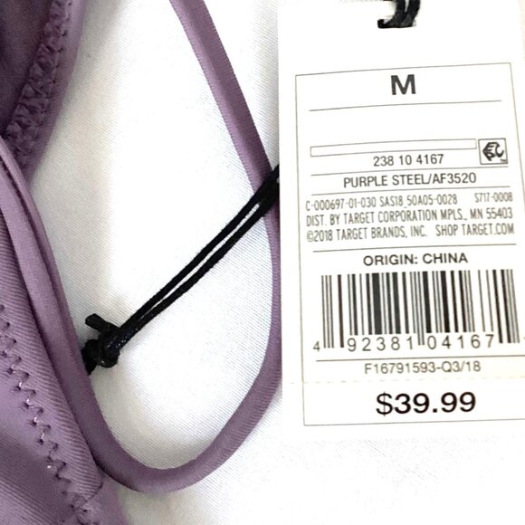 NWT Women’s One-Piece Sz.M Lavender Purple Steel Shade & Shore Brand Swimsuit - Picture 6 of 8